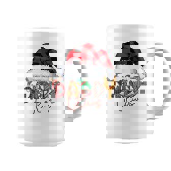 Daddy Claus Buffalo Plaid Red Santa Hat Christmas Pajamas Coffee Mug | Mazezy