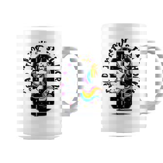 Dead Inside But Still Horny Unicorn Lover Rainbow Coffee Mug | Mazezy