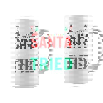 Dear Santa I Really Tried Christmas Family Xmas Pajama Tri-Blend Coffee Mug | Seseable FR