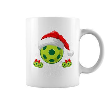 Deck The Halls With Pickleballs Xmas Coffee Mug - Monsterry