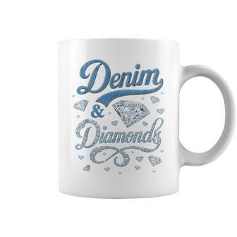 Denim And Diamonds Western Cowgirl Glam Style For Men Coffee Mug - Seseable