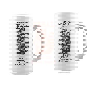 Diabetes Awareness Racoon Feral Like My Blood Sugar Coffee Mug - Monsterry