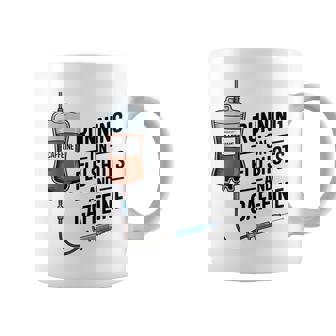 Doctor Nurse Hospital Life Running On Flu Shots And Caffeine Coffee Mug | Mazezy