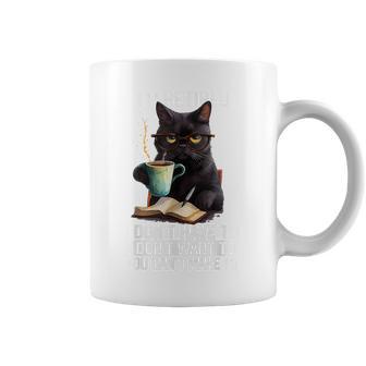 I Don't Want Have To You Can't Make Me Im Retired Cat Coffee Mug - Thegiftio UK
