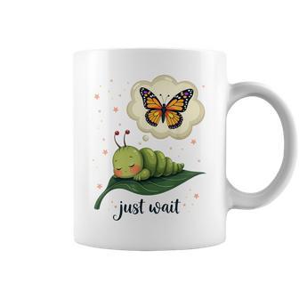 Dream Of The Caterpillar Cute Inspirational Butterfly Coffee Mug | Mazezy