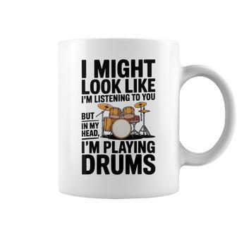 Drums Lover Drummer Drum Set Graphic Boys Drumming Coffee Mug - Thegiftio UK