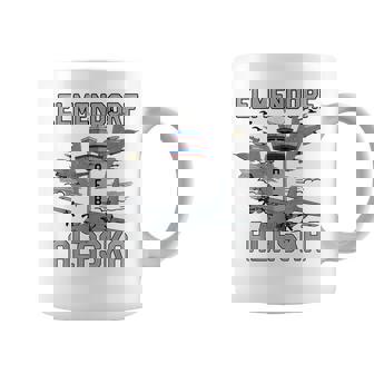 Elmendorf Afb Alaska Air Force Base Airman Veteran Vintage Coffee Mug | Mazezy