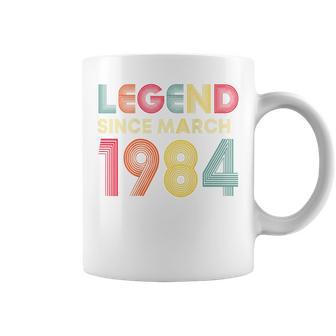 En La Parte Trasera Leyenda Marzo 1984 42 Cumpleaños Es 42 Años Taza de café - Regaloses