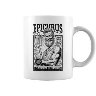 Epicuro Gardenupplies Philosophy Gardening Retro Ad Taza de café - Regaloses