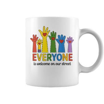 Everyone Is Welcome On Our Street Lgbt Pride Month Coffee Mug | Seseable CA