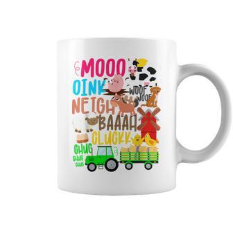 Farm Animals Sounds Oink Baa Neigh Cluck Moo Toddler Farmer Coffee Mug - Thegiftio UK
