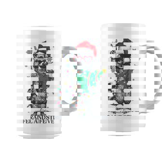 Feral And Festive Raccoon Santa Christmas Holiday Racoon Coffee Mug | Seseable UK