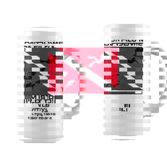 Fiji Viti Levu Scuba Diver Down Flag Scuba Diving Tank Top Coffee Mug | Mazezy