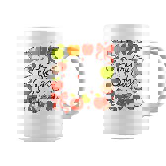 First Grade Teacher Squad Apples Coquette Bow Back To School Coffee Mug | Mazezy