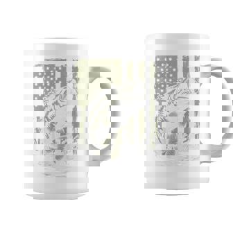 Fishing Camo Bass Fish American Flag Boy Youth Patriotic Coffee Mug - Monsterry