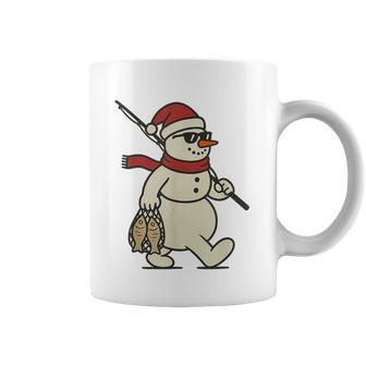 Fishing Christmas Vintage Merry Fishmas Santa Xmas Coffee Mug - Thegiftio UK