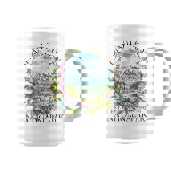 Floral Grand Teton National Park Hiking Camping Outdoor Coffee Mug - Thegiftio