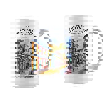 French Quarter New Orleans Louisiana Vintage Watercolor Coffee Mug | Mazezy