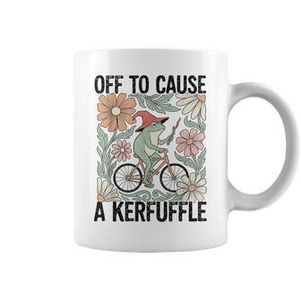 Frog Wizard Riding Bike Off To Cause A Kerfuffle Coffee Mug - Thegiftio UK