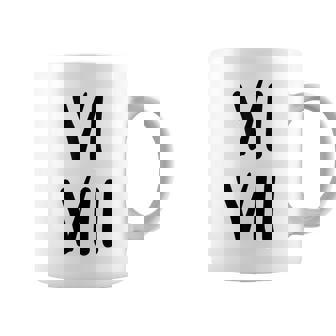 67 Meme 6 Y 7 Números Romanos Taza de café - Regaloses