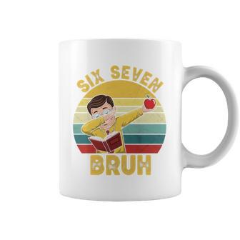 67 Meme Six Seven Bruh Retro Dabbing Teacher School Coffee Mug - Thegiftio UK