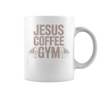 Christian Workout Jesus Coffee Gym Barbell Cross Women Coffee Mug - Thegiftio UK
