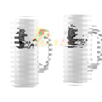 Christmas Ornament Ball Retro Game Gnome Tri-Blend Coffee Mug | Seseable UK