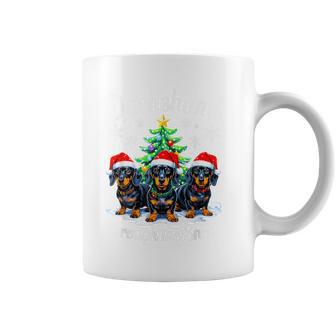 Dachshund Through The Snow Christmas Light Dog Lovers Coffee Mug | Seseable UK