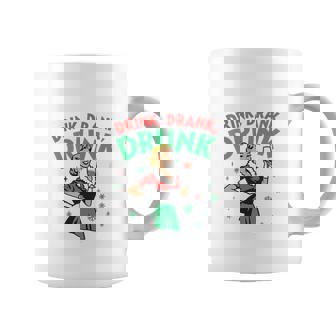 Drink Drank Drunk Retro Christmas Wine Tri-Blend Coffee Mug - Monsterry