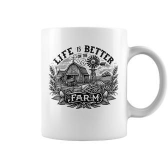 Farming Life Is Better On The Farm Farm Lover Coffee Mug - Thegiftio UK