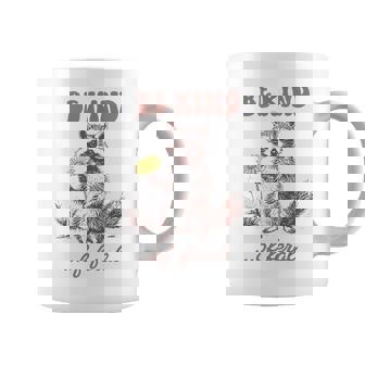 Be Kind Of Feral Racoon Sarcastic Ironic Mental Health Coffee Mug | Mazezy