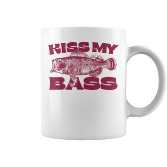 Kiss My-Bass Fishing Lover Bass Fisher Mens Coffee Mug | Mazezy
