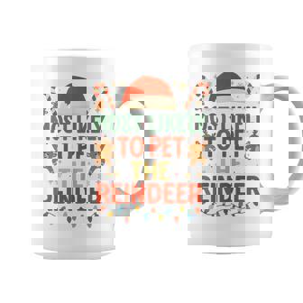 Most Likely To Pet The Reindeer Christmas Holiday Coffee Mug | Seseable UK