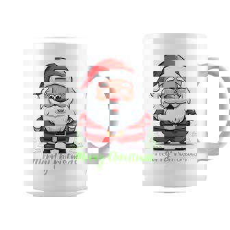 Santa Claus Face Merry Christmas Vintaget Tri-Blend Coffee Mug - Monsterry