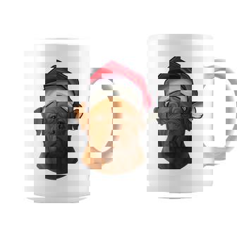 Santa Hat Xmas Pajamas Dogue De Bordeaux Dog Christmas Coffee Mug | Mazezy