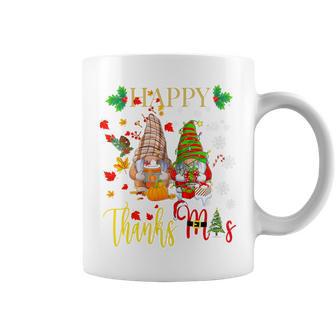 Gnomes Thanksgiving Christmas Happy Thanksmas Coffee Mug - Thegiftio