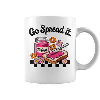 Go Spread It Floral Jam Christian Faith-Based Religious Coffee Mug - Thegiftio UK