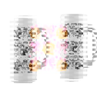 Golden Doodle Goldendoodle Dog Mom Girl Coquette Bow Pink Coffee Mug | Mazezy