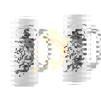 Gone Fishing Camouflage Trout Fish Vintage Fishing Coffee Mug | Mazezy