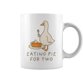 Goose Eating Pie For Two Couple Working On My Father Figure Coffee Mug - Seseable