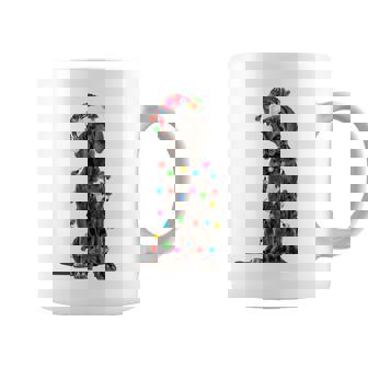 Great Dane Christmas Santa Hat Fairy Lights Pajama Dog Lover Coffee Mug - Thegiftio