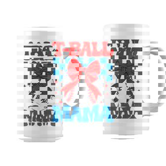 Groovy Tball Mom Softball T-Ball Mama Checkered Coffee Mug | Seseable FR