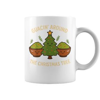 Guacin Around The Christmas Tree Avocado Christmas Coffee Mug | Mazezy