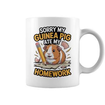 Guinea Pig Ate My Homework Cute Hamster School Excuse Coffee Mug | Mazezy