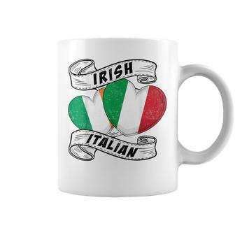 Half Irish Half Italian Ireland Italy Flag St Patrick's Day Coffee Mug | Mazezy