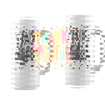 Happy Thanksgiving Thankful Turkey Pumpkin Fall Kids Coffee Mug | Mazezy