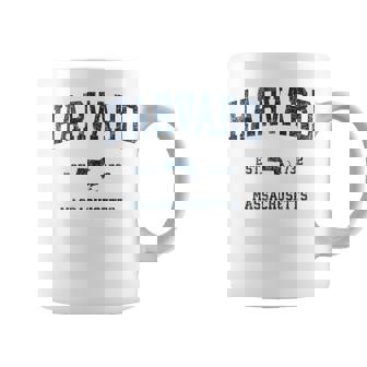 Harvard マサチューセッツ州 ヴィンテージ スポーツ デザイン ネイビー プリント コーヒーマグ - Kawaiitshirt