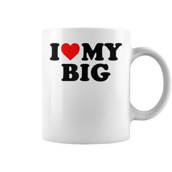 I Heart My Big Love Matching Little Big Sorority Coffee Mug - Thegiftio UK