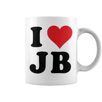 I Heart Jb Initials I Love JB First And Last Name J B Coffee Mug | Seseable UK