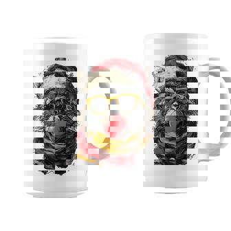 Hipster Raccoon Santa Hat Sunglasses Bubble Gum Christmas Coffee Mug - Thegiftio